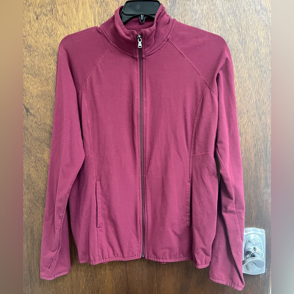 Tek Gear Women's Maroon  Zipper Jacket Sz XL